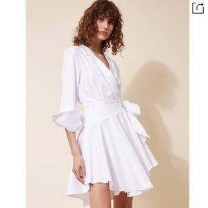 C/Meo Collective White Wrap Dress